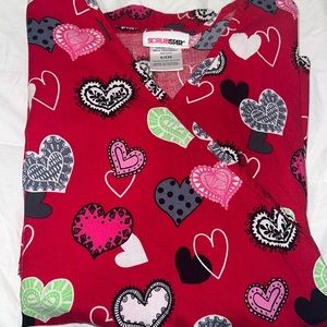 Valentines Day Scrub top